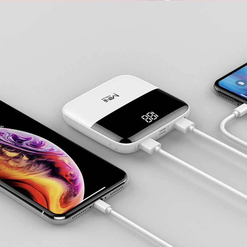 10000mAh Portable Charger - Mini Power Bank for On-the-Go Charging