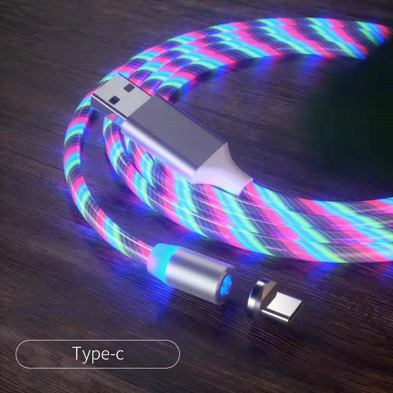 Magnetic Fast Charging Cable - Streamer LED Magnet Charger for Lighting and Micro USB Type-C
