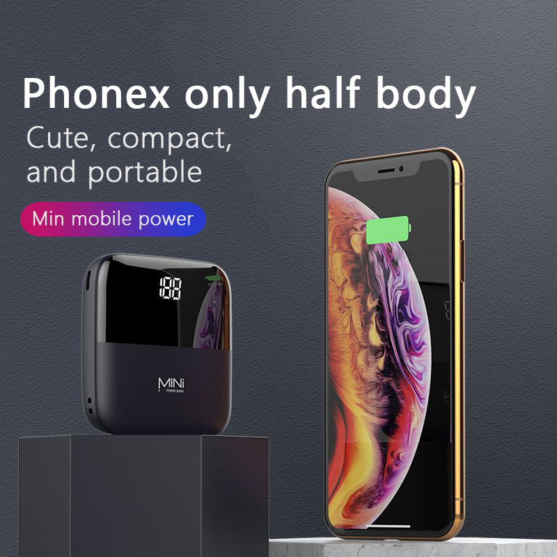 10000mAh Portable Charger - Mini Power Bank for On-the-Go Charging
