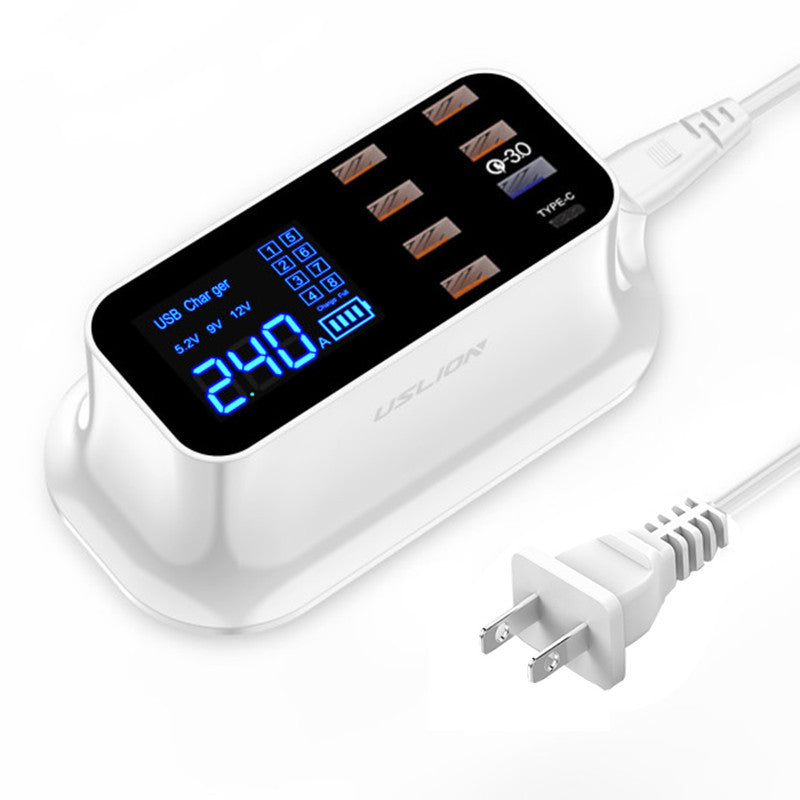 PD18W Smart Power Strip with Digital Display and Multiple USB Ports