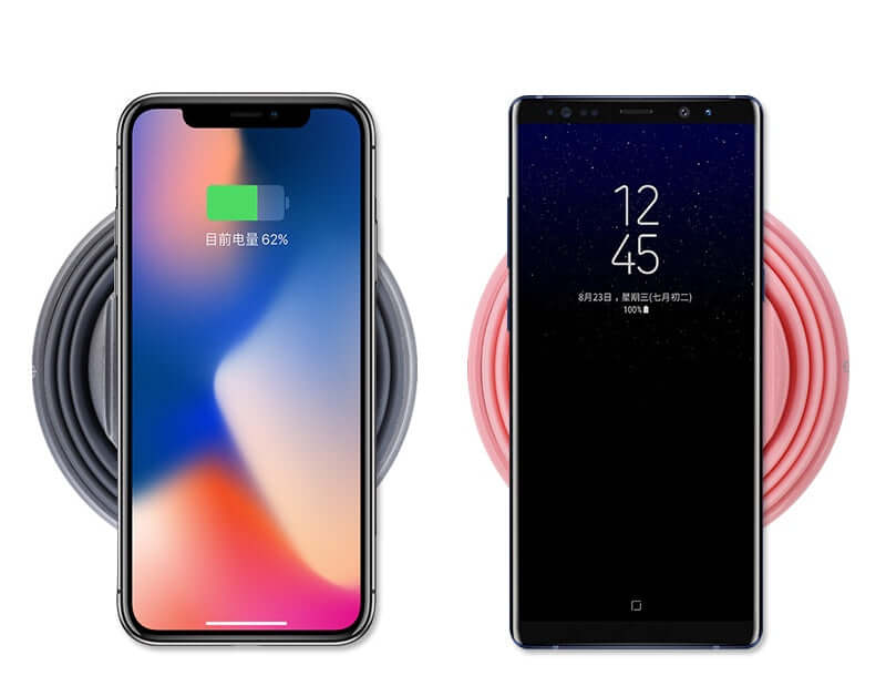 Creative New Wireless Charger Night Light Holder with Fast Charging and Colorful Atmosphere Light - Portable Folding Design