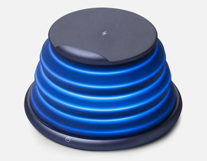 Creative New Wireless Charger Night Light Holder with Fast Charging and Colorful Atmosphere Light - Portable Folding Design