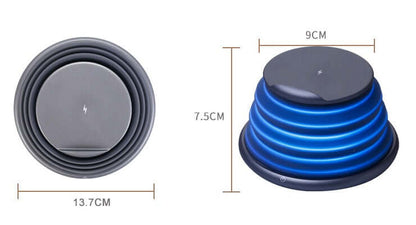 Creative New Wireless Charger Night Light Holder with Fast Charging and Colorful Atmosphere Light - Portable Folding Design