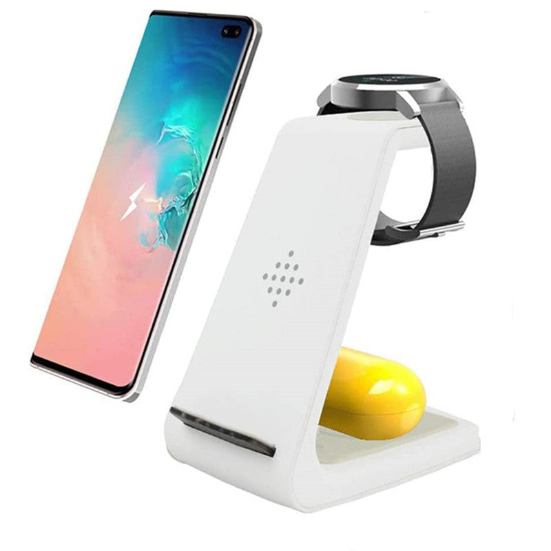 Wireless Charger for iPhone 12 - Three-In-One Charging Stand for iWatch 6 and Fast Charging Base