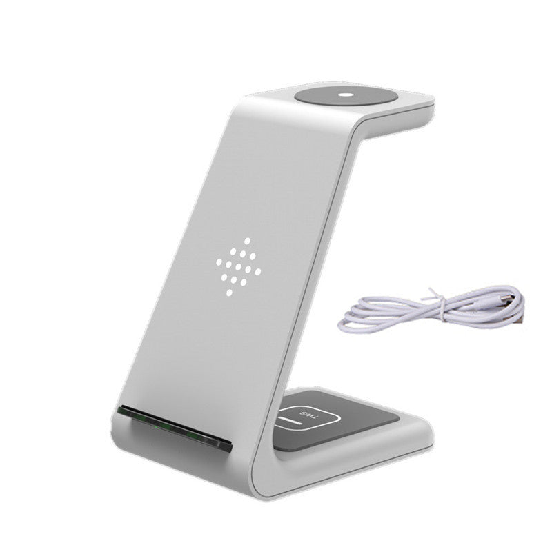 Wireless Charger for iPhone 12 - Three-In-One Charging Stand for iWatch 6 and Fast Charging Base