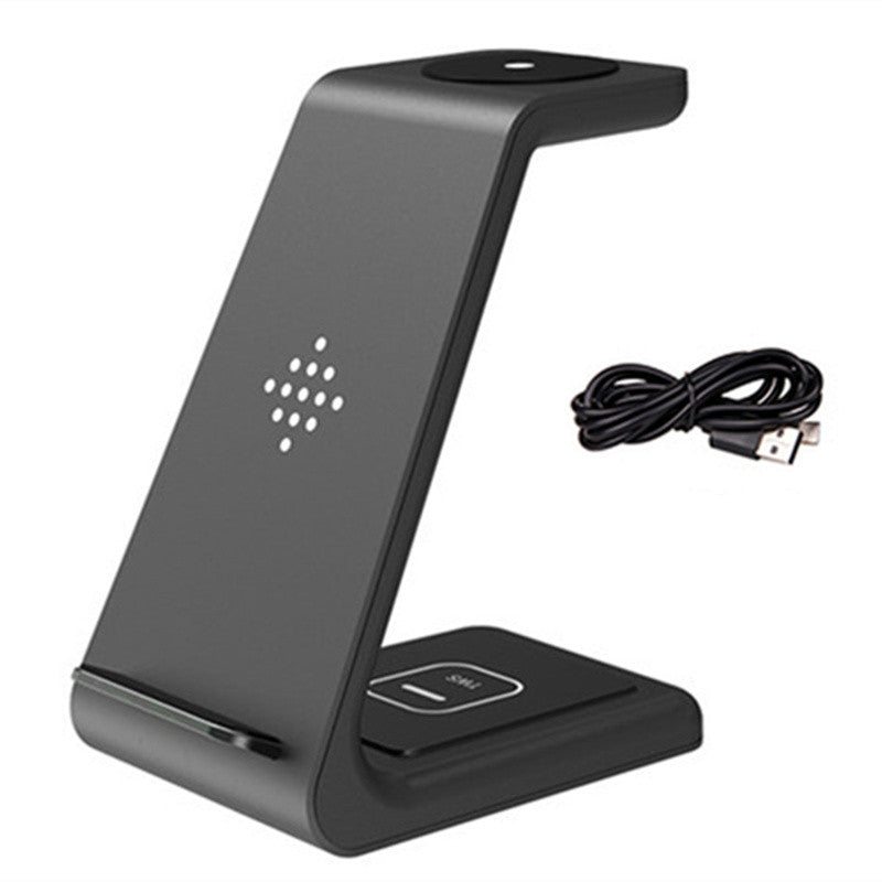 Wireless Charger for iPhone 12 - Three-In-One Charging Stand for iWatch 6 and Fast Charging Base