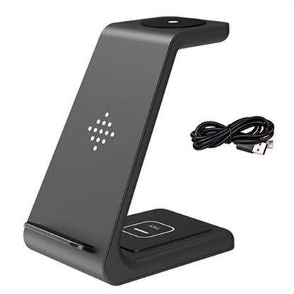 Wireless Charger for iPhone 12 - Three-In-One Charging Stand for iWatch 6 and Fast Charging Base