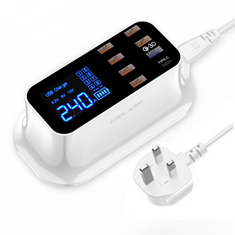 PD18W Smart Power Strip with Digital Display and Multiple USB Ports