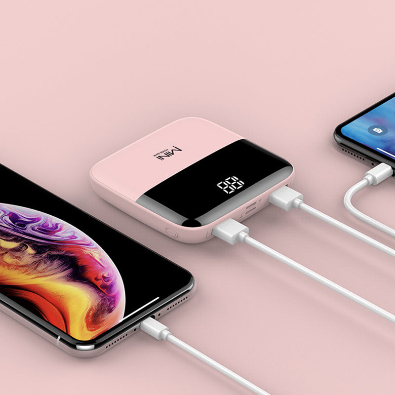 10000mAh Portable Charger - Mini Power Bank for On-the-Go Charging