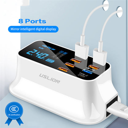 PD18W Smart Power Strip with Digital Display and Multiple USB Ports