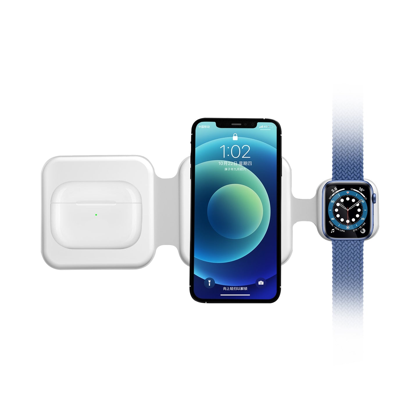 3 in 1 Magnetic Foldable Charger - Multi-Device Wireless Charging Station for Cell Phones and Gadgets