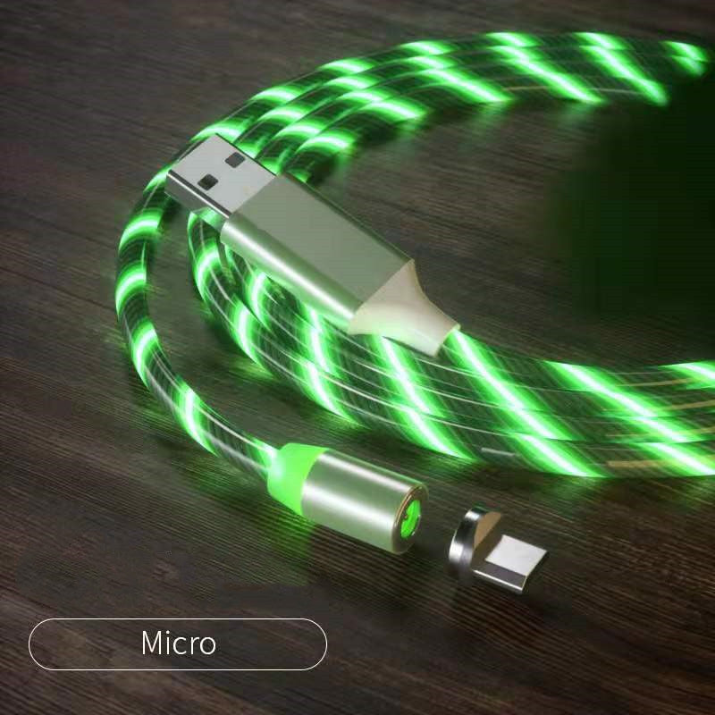 Magnetic Fast Charging Cable - Streamer LED Magnet Charger for Lighting and Micro USB Type-C