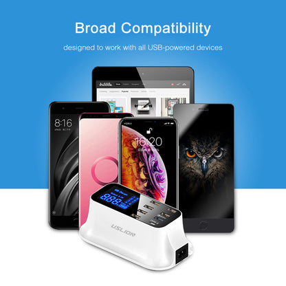 PD18W Smart Power Strip with Digital Display and Multiple USB Ports