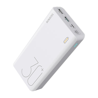 30000mAh Portable Power Bank - ROMOSS Sense 8+ External Battery with QC Two-way Fast Charging for Phones and Tablets