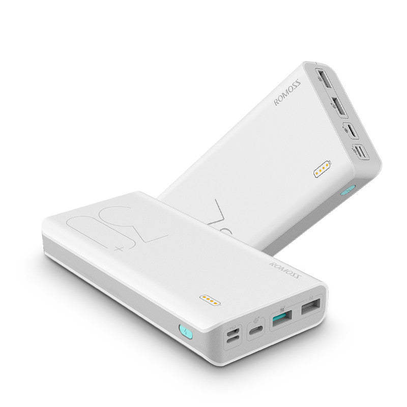 30000mAh Portable Power Bank - ROMOSS Sense 8+ External Battery with QC Two-way Fast Charging for Phones and Tablets