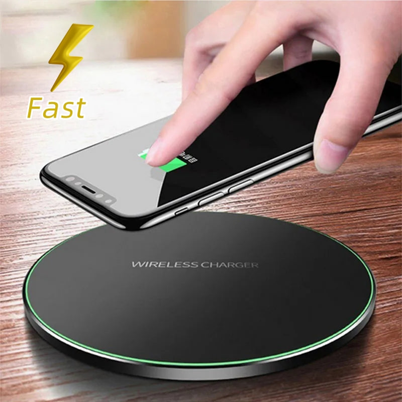 Wireless Charger for iPhone and Samsung - Fast High-Speed Charging Pad