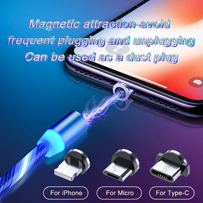 Magnetic Fast Charging Cable - Streamer LED Magnet Charger for Lighting and Micro USB Type-C