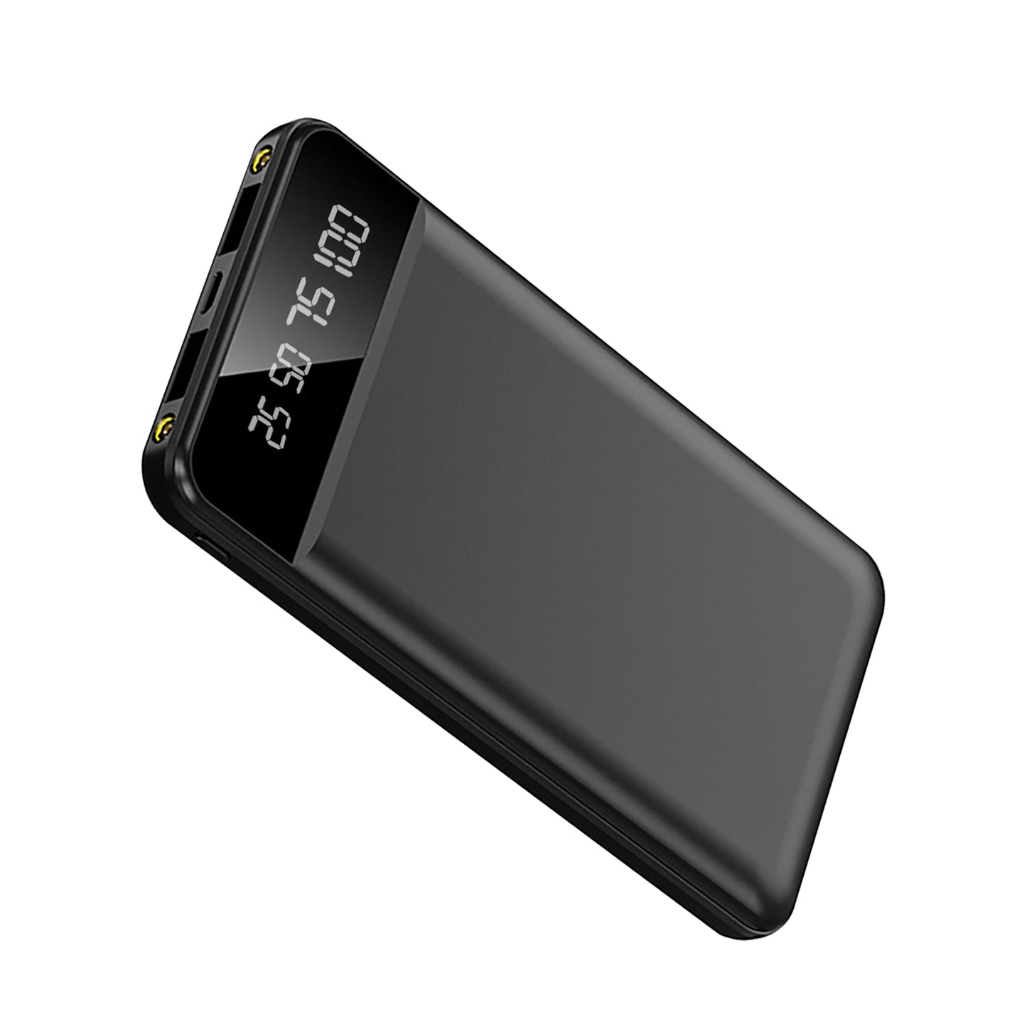 1Pc 10000mAh Portable Power Bank Ultra Slim Charger External Battery Pack with 2 USB Output Ports, Charging Cable, LED Flashlight Compatible with iPhone 15 and More